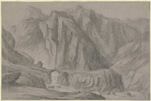 Die Teufelsbrücke an der Via Mala bei Andermatt im Kanton Uri