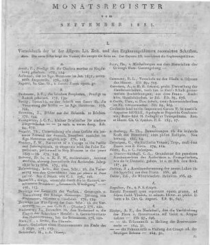 Monatsregister November