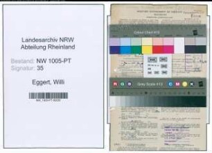 Entnazifizierung Willi Eggert , geb. 08.01.1903 (Telegrafenbeamter)
