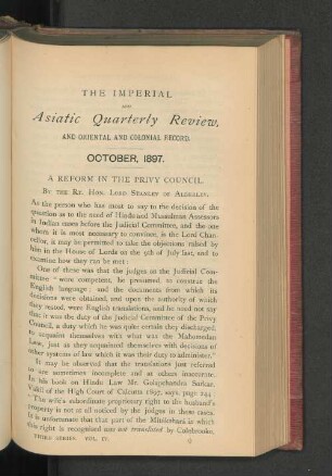 A Reform in the Privy Council.