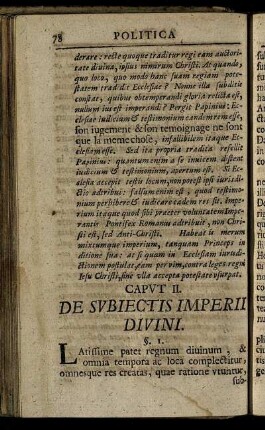 Caput II. De Subiectis Imperii Divini.
