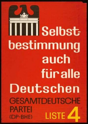 GPD (DP-BHE), Bundestagswahl 1957 ? 1961 ?