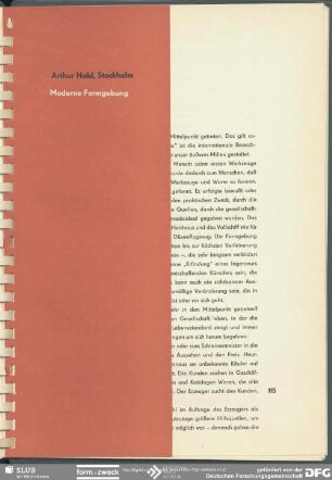 Moderne Formgebung
