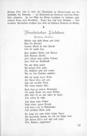 Wandsbeker Liedchen.