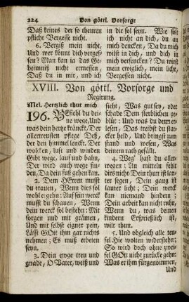 XVIII. Von göttl. Vorsorge und Regirung. - XX. Von der Heiligen Taufe.
