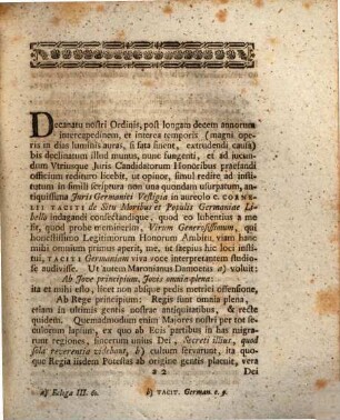 Ordinis Ivridici Decanvs Georgivs Christianvs Gebaver D. Ad Viri Generosissimi Andreae Rvdolfi De Ramdohr Bremensis Solennia Inavgvralia Invitat Simvl Nonnvlla De Regio Apvd Germanos Nomine Ad Taciti German. Cap. VII. Commentatvr : [P. P. Gottingae XII. Octobr. die MDCCLIII.]