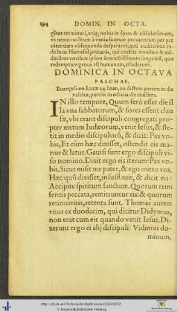 Dominica in Octava Paschae