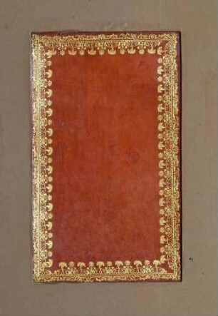 rot-brauner Ledereinband mit Goldpressung