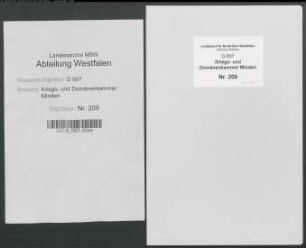 Bestallung der Räte in der Grafschaft Ravensberg (Akten der kurbrandenburgischen Regierung für Ravensberg, dann der Ravensbergischen Amtskammer)