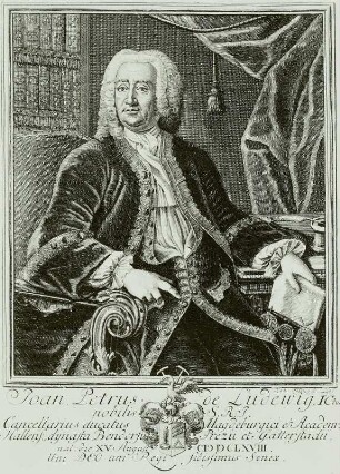 Bildnis des Hallenser Professors, Kanzlers, Historikers und Juristen Johann Peter von Ludewig