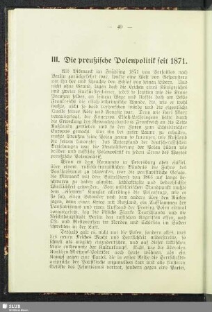 III. Die preußische Polenpolitik seit 1871