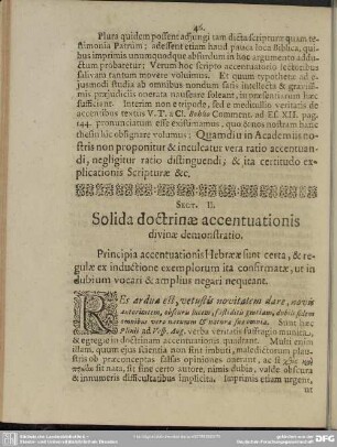 Sect. II. Solida doctrinae accentuationis divinae demonstratio