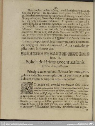 Sect. II. Solida doctrinae accentuationis divinae demonstratio