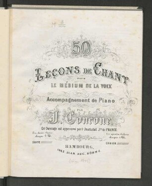 Livr. 1: 50 leçons de chant pour le médium de la voix