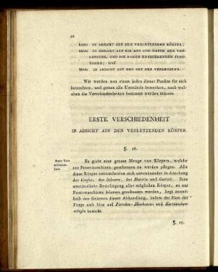 Erste Verschiedenheit In Absicht Auf Den Verletzenden Körper.