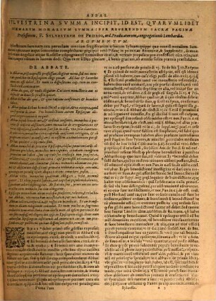 Svmmae Sylvestrinae, Qvae Svmma Svmmarvm Merito Nvncvpatvr. Pars ..., 1