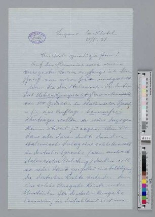 Brief an Ida Dehmel