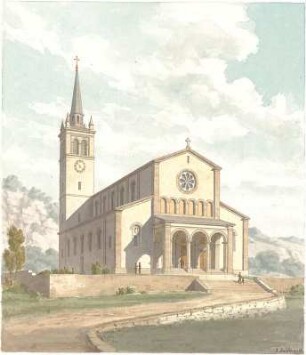 Bühlmann, Josef; Wohlhausen; Pfarrkirche - Perspektive