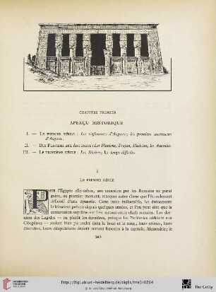 Chapitre premier: Aperçu historique