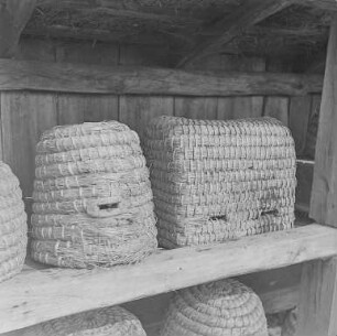 Lehde. Sorbisches Museum : Freilandmuseum Lehde. Bienenkörbe