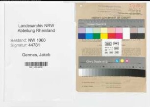 Entnazifizierung Jakob Germes, geb. 28.09.1904 (Verwaltungsdirektor)