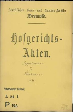 Pöppelmann, Henrichs Erben gegen Jobst Stuckmann zu Biemsen - Bürgschaft