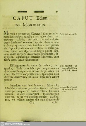 Caput IIdum. De Morbillis