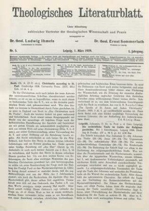 65-66 [Rezension] Scott, Ch. A., Christianity according to St. Paul