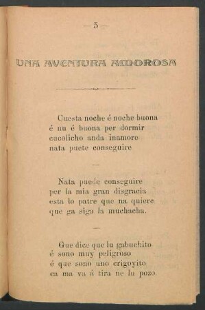 Una aventura amorosa