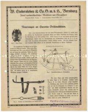 Neuerungen an Saxonia-Drillmaschinen.