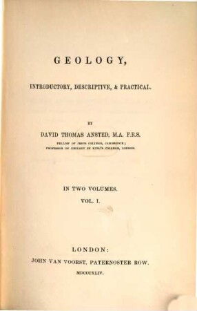Geology, Introductory, Descriptive and Practical, 1