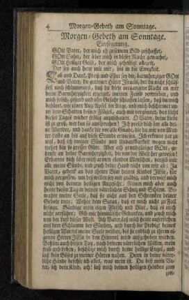 Morgen-Gebeth am Sonntage.