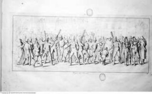 Moerner, Hjalmar: Il Carnevale di Roma, Rom 1820, Bl 11: Corsa di Cavalli