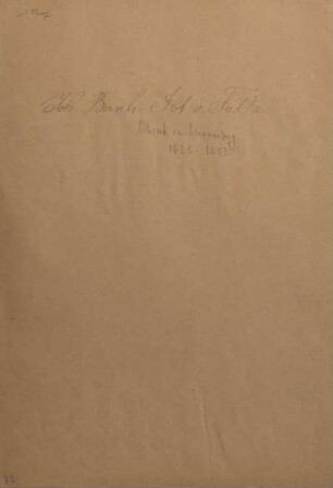 [Schreiben des Fuldaer Abtes Johann Bernhard Schenk zu Schweinsberg vom 31. Mai 1626 an Graf Heinrich Schlik von Passaun (Bassano i. Norditalien) und Weißkirchen (Holíc i. d. Westslowakei) bezüglich der Plünderungen und strategisch-militärischer Überlegungen]