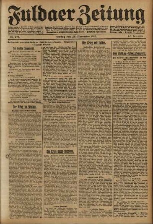 Ausgabe vom Freitag, den 26. November 1915.
