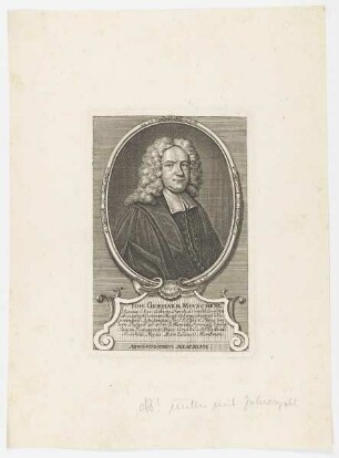 Bildnis des Ioh. Gerhardus Mevschenius