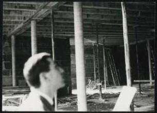 Stadttheater, Krefeld: Rohbau Zuschauerhaus, Baustellenbegehung