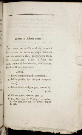 Nomen et historia morbi.