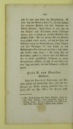 Hiero II. von Syrakus. Epikuros