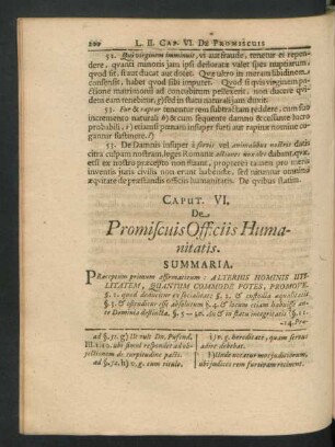 Caput VI. De Promiscuis Officiis Humanitatis.