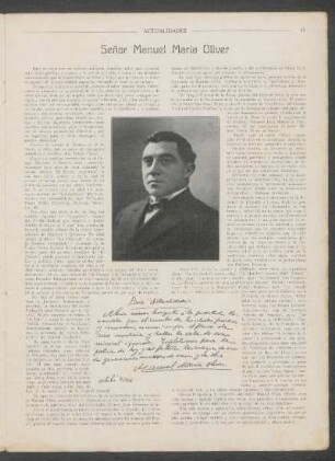 Señor Manuel María Oliver