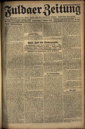 Ausgabe vom Donnerstag, den 03. Oktober 1929.