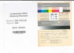 Entnazifizierung Wilhelm Brink , geb. 19.09.1895 (Polizist)