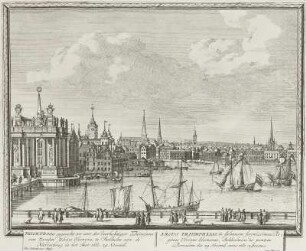 Stockholm (mit Triumphbogen, errichtet für den 24. November 1680 zu Ehren des Königin Ulrike Eleonore von Schweden) : Stockholm (Schweden), Stich