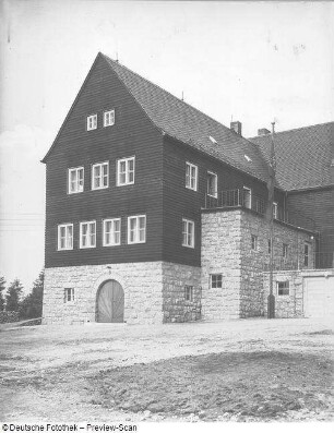 Klingenthal, Grenzweg 22. Jugendherberge Aschberg (1931; F. Steudtner)