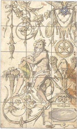 Gmelin, Leopold; Sammlung Gmelin: Handzeichnungen - Folio 17 - Dekoration (Detail)