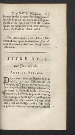 Titre XVII.