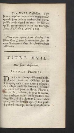 Titre XVII.