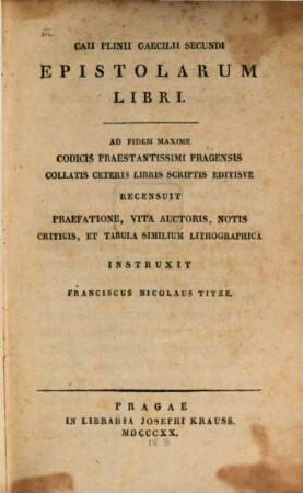 Caii Plinii Caecilii Secundi Epistolarum libri [1-10]