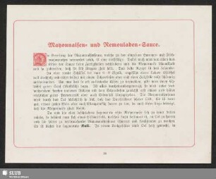 Mayonnaisen- und Remouladen-Sauce